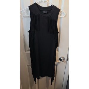 Topshop Sleeveless Fringe Dress | Size 4